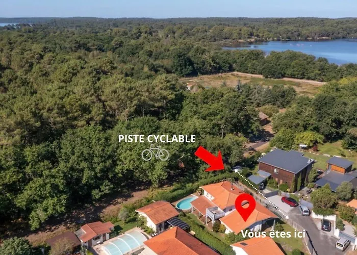 Moderne A - 5 Chambres, Piscine Chauffee, Proche Lac, Piste Cyclable - Fr-1-319-625 * Biscarrosse